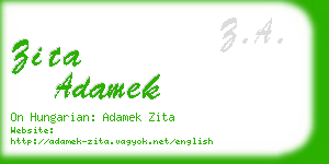 zita adamek business card